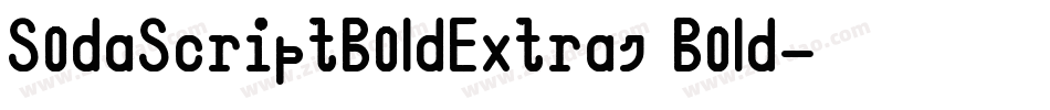 SodaScriptBoldExtras Bold字体转换